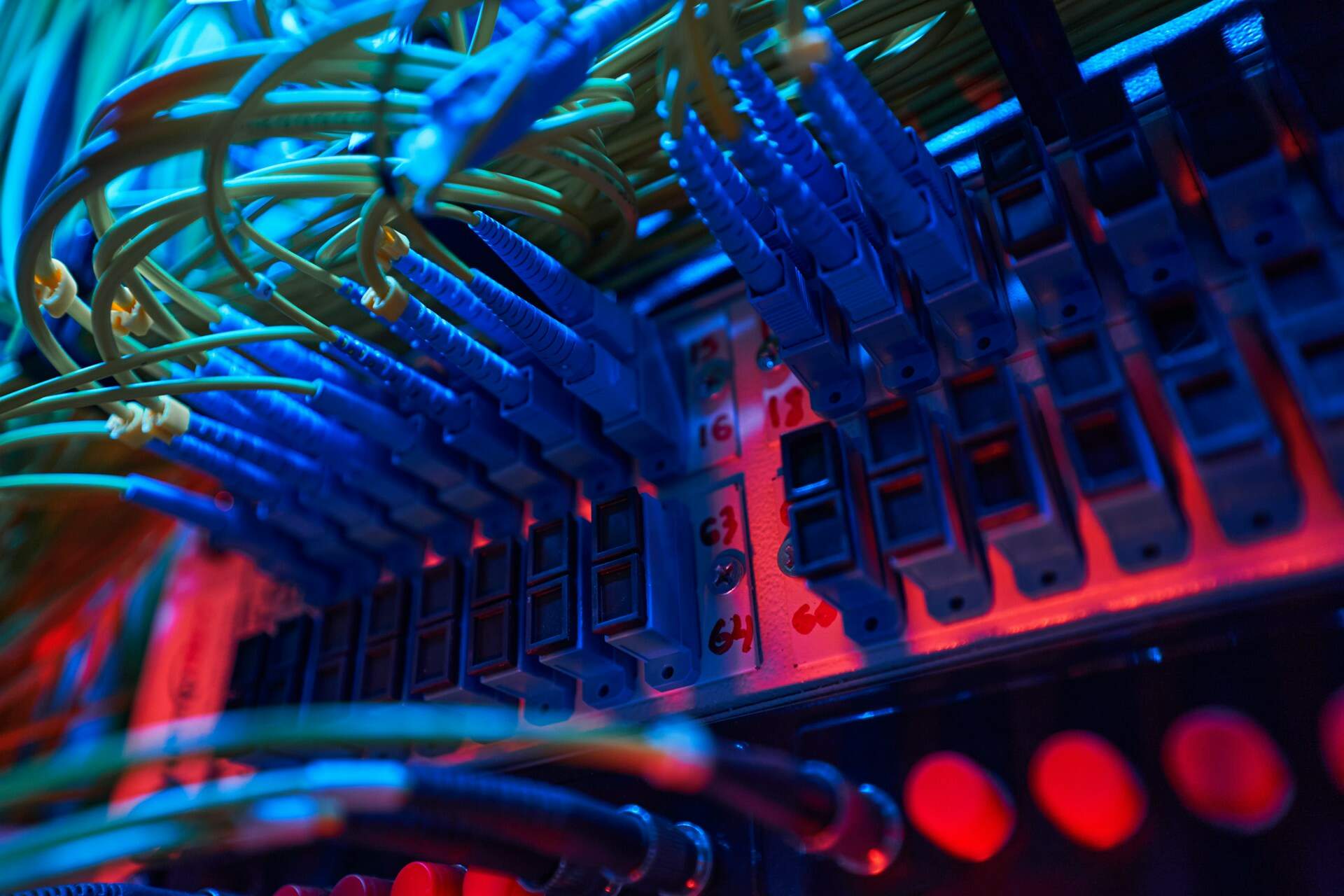 close up of some wires and hardware